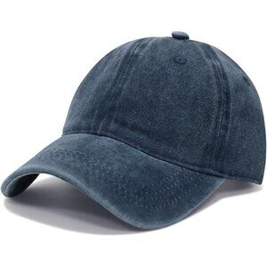 Baseball Cap Blue(Washed) Golf Dad Hat Men Women Plain Cap